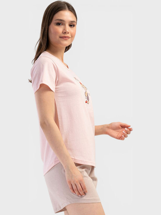 Vienetta Secret Summer Women's Pink Pyjama Set Vienetta Secret Summer Women's Pink Pyjama Set