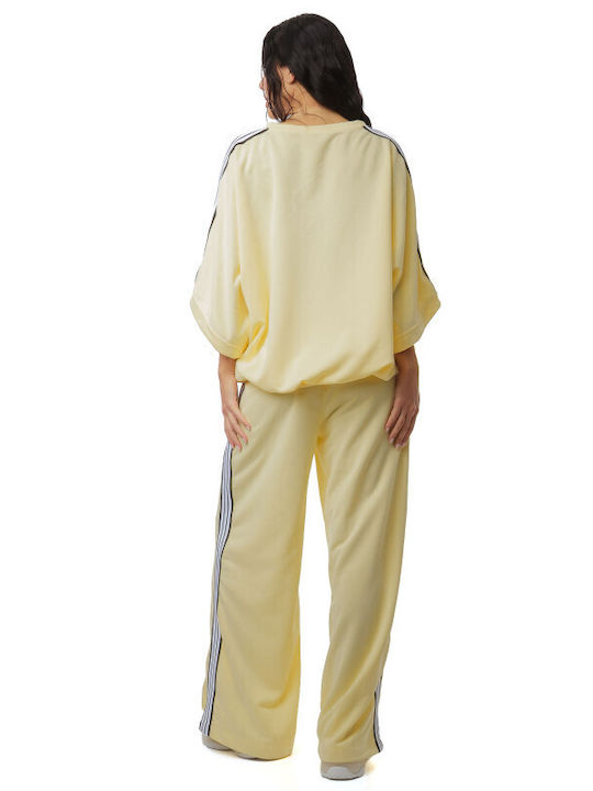 Gelbes Set Damenhose Bluse