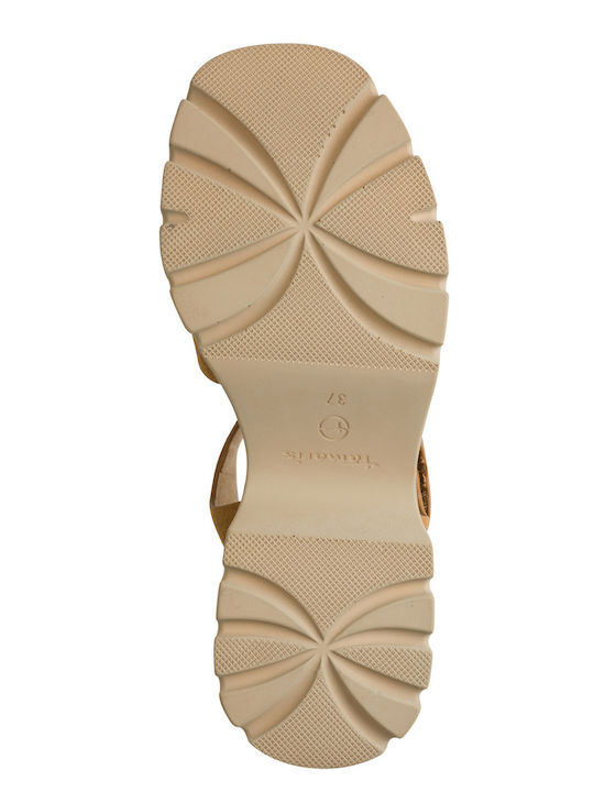 Damen Sandalen Leder Tabac Braun