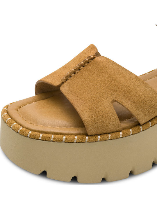 Damen Sandalen Leder Tabac Braun