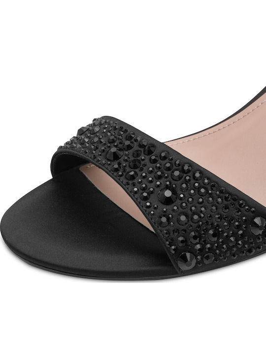 Damen Sandalen mit Strass Schwarz