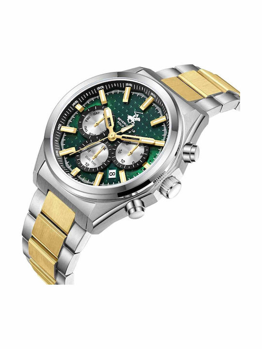 Beverly Hills Polo Club Dual Time Ρολόι Μπαταρίας με Μεταλλικό Μπρασελέ Beverly Hills Polo Club Dual Time Ρολόι Μπαταρίας με Μεταλλικό Μπρασελέ
