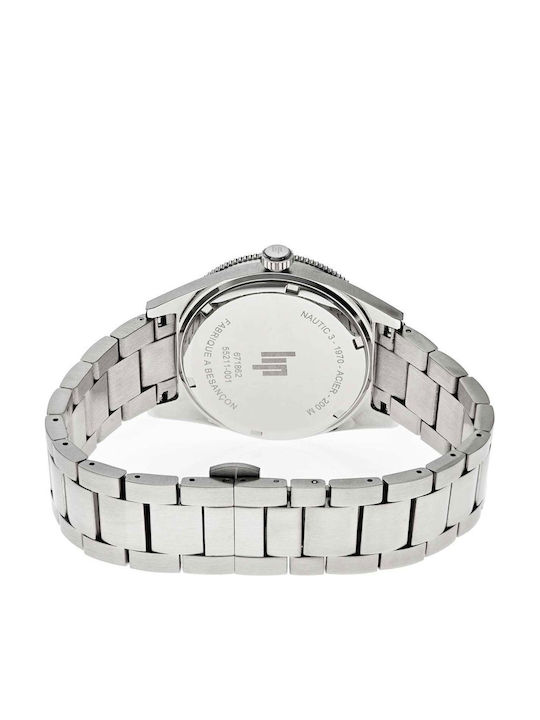 Lip Watches Мъжки Часовник На Батерия със Сребриста Метална Гривна