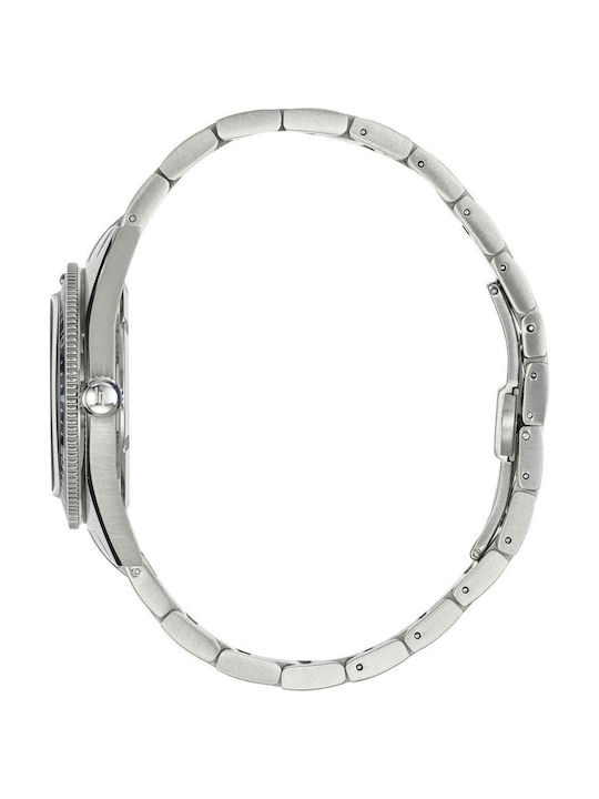 Lip Watches Men's Battery Watch with Silver Metal Bracelet