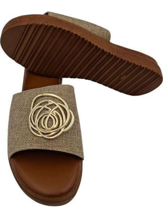 Summer Women's Platforms in Style Slippers Beige