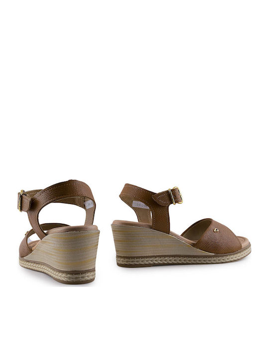Sommer Damenplattformen Tabac Braun