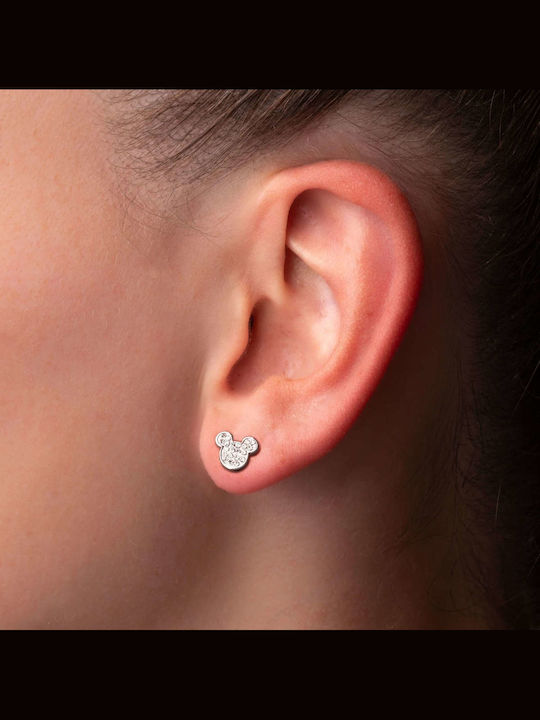 Disney Mickey Mouse Kids Stud Earrings with Stones Made of Steel