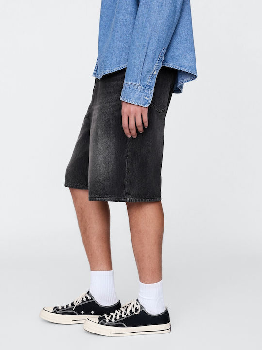 Bermudă Denim Neagră Black Wash
