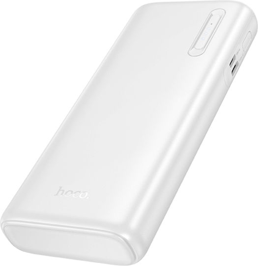 Hoco J158A Power Bank 10000mAh με 2 Θύρες USB-A Λευκό