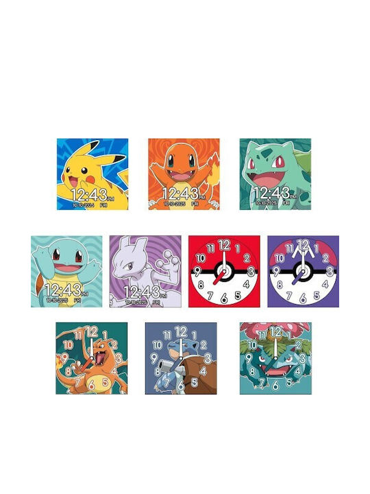 Kids Licensing Pokemon Ceas Digital Pentru Copii Multicolor Cu Curea Din Cauciuc