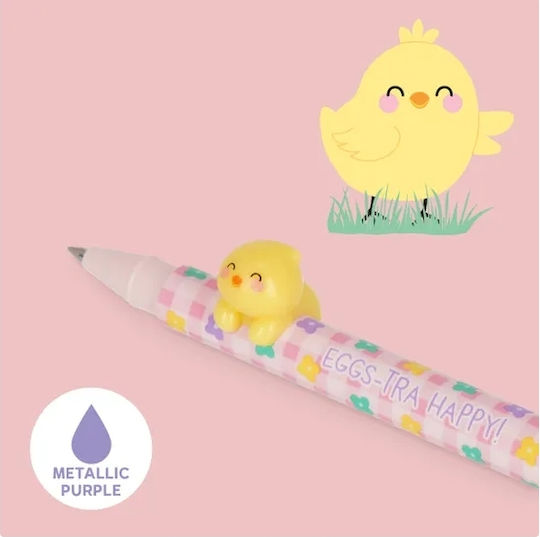Legami Milano Lovely Friends Gel Pens 2 Pieces Pink & Purple Ink