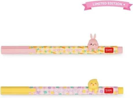 Legami Milano Lovely Friends Gel Pens 2 Pieces Pink & Purple Ink