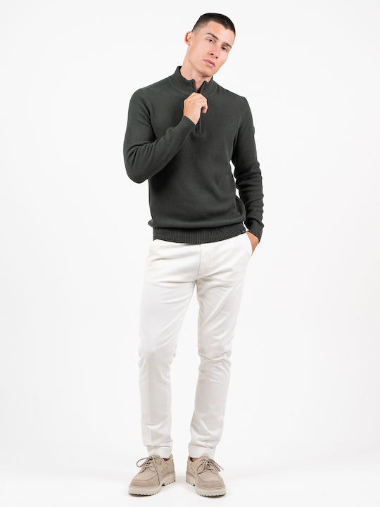 Chino Trousers In Slim Fit Ecru