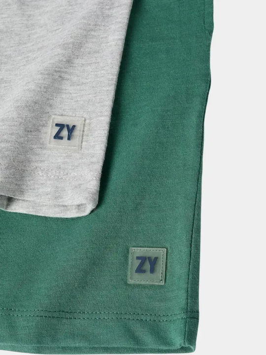 Kids Fabric Shorts/Bermuda Green Grey