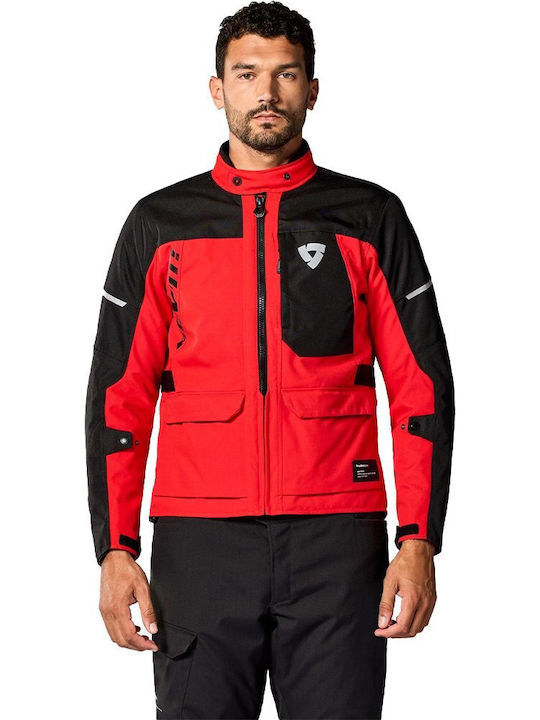 Rev'IT Convergent H2O Men Riding Jacket 4 Seasons Waterproof Red Black