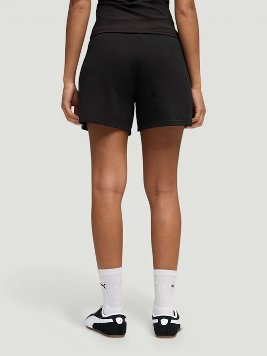 PUMA Γυναικείο Πετσετέ Ψηλόμεσο Αθλητικό Σορτς Μαύρο