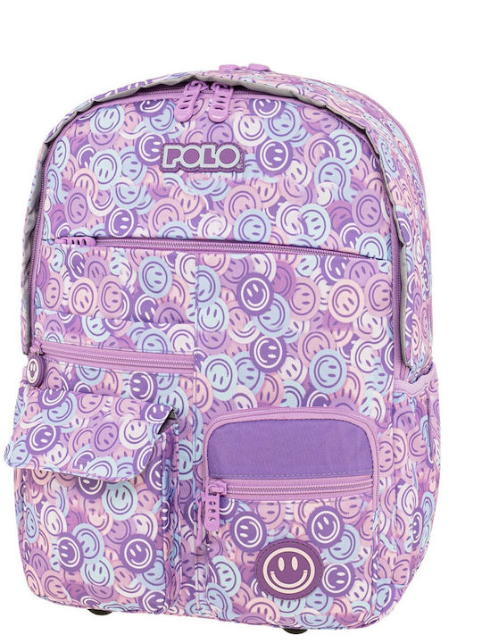 Polo Youngster School Backpack For Elementary Lilac With Water Bottle Holder 22L 2026