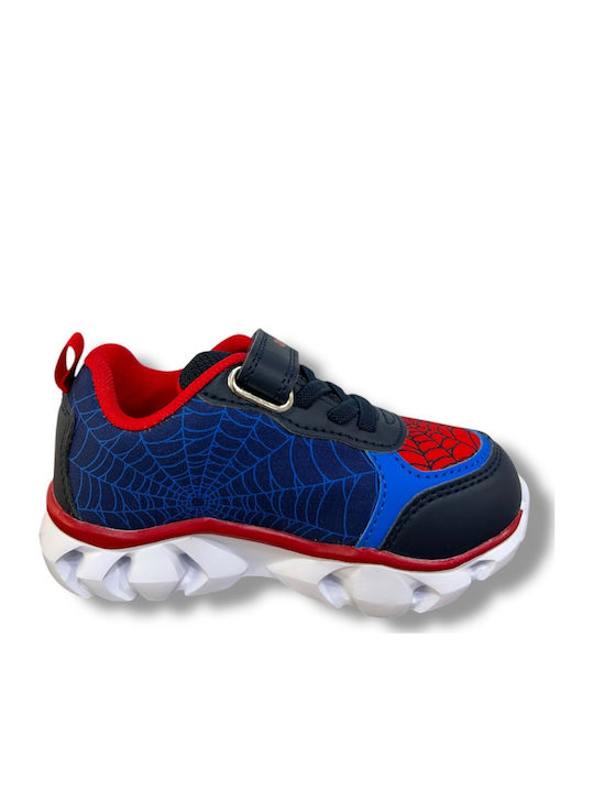 Spiderman Kids Sneakers Anatomic with Lights Blue