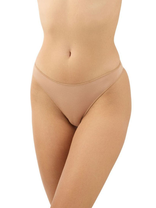 Fimelle Women's String Seamless Skin-Brown