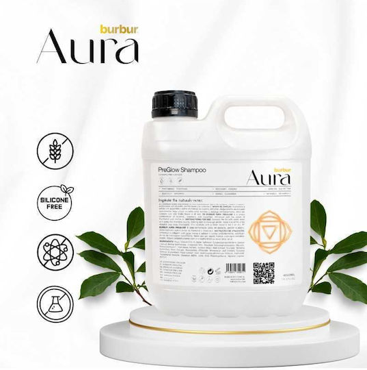 Burbur Aura Preglow Hundeshampoo für Hunde und Katzen 4l