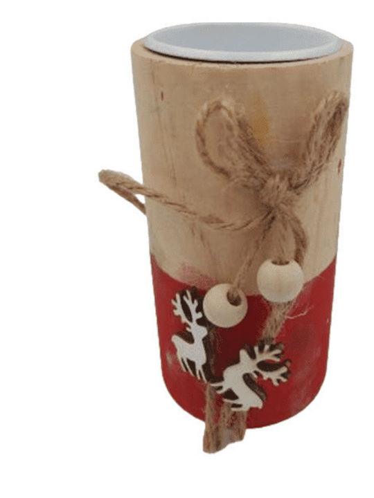 The translated Liquid template in German language: Weihnachtskerzen & Kerzenständer Kerzenleuchter Beige 10x6cm.
