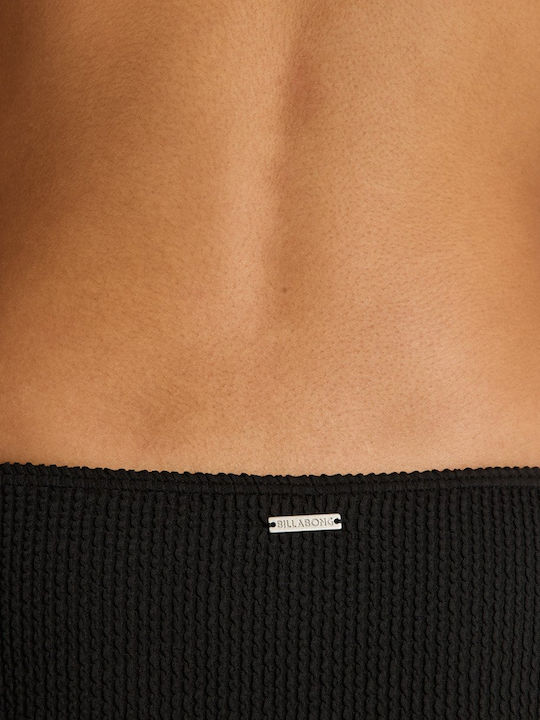 Sommer High Hike Bikinihosen Slip Schwarz Pebble