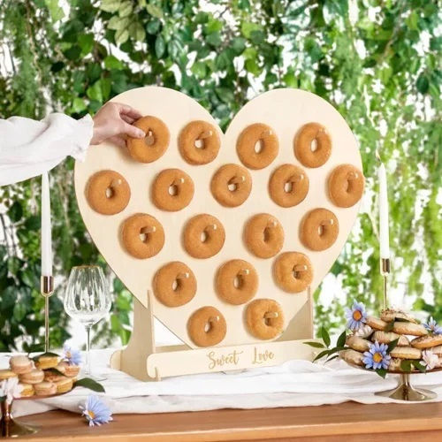 PartyDeco Donut Wall Heart Table Decoration for Party 65cm