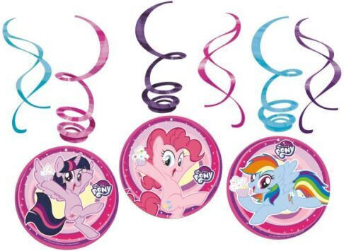 Amscan Hängendes Ornament für Party Mein kleines Pony 6 Stück 61 cm
