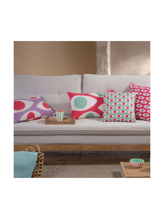 Nef-Nef Homeware Διακοσμητική Μαξιλαροθήκη Option Aqua από 100% Βαμβάκι Aqua 40x40εκ.