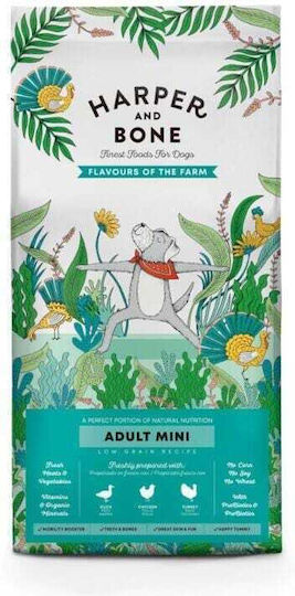 Harper and Bone Flavours of the Farm 2kg Dry Food for Adult Small Breed Dogs with Turkey, Chicken, Vegetables, Duck and Rice