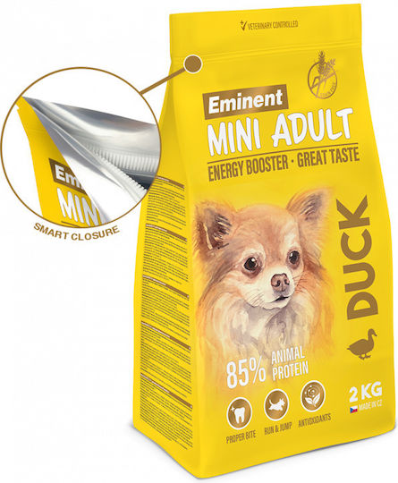 Eminent Adult Mini 2kg Dry Food for Adult Small Breed Dogs with Duck