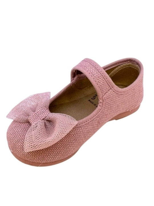 Kids Anatomic Ballerinas With Hoop & Loop Closure Pink