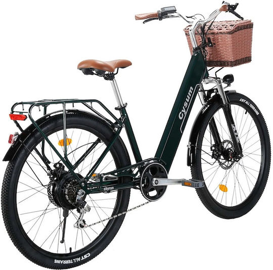 Cysum Cityrun 26" Graues Elektrofahrrad Stadt