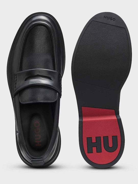 Lenner Δερμάτινα Ανδρικά Loafers σε Μαύρο Χρώμα