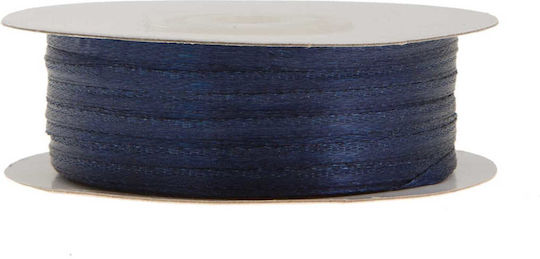 Dekorative Satinbänder Doppelseitig Blau 100m