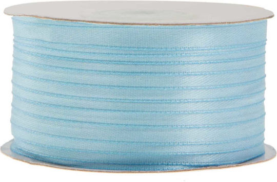 Dekorative Satinbänder Doppelseitig Blau 100m