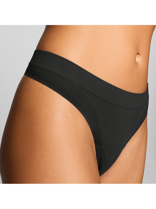 Γυναικεία String 2Pack χωρίς Ραφές Μαύρα
