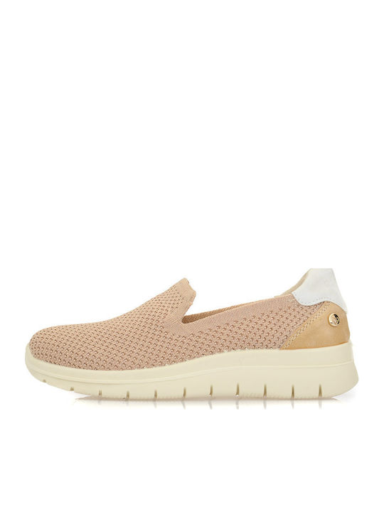 Ανατομικά Γυναικεία Slip-On Πάνινα Μπεζ