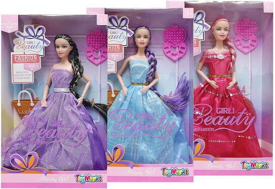 ToyMarkt Κούκλα Μακρυά Κοτσίδα, Τουαλέτα 28εκ. (Διάφορα Σχέδια) 1τμχ