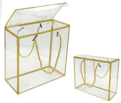 Paper Pack Πλαστική Τσάντα για Δώρο Διάφανη 14x14x7εκ. 12τμχ
