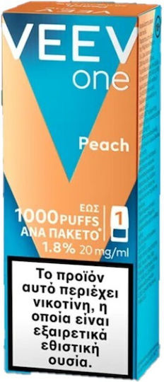 VEEV Едно Предварително Напълнено Резервно Pod Праскова 2ml