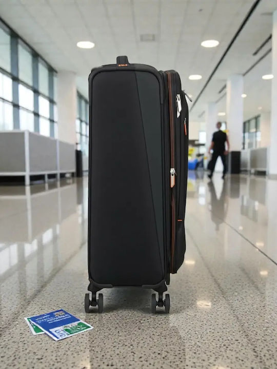 American Tourister Spinner Μεσαία Βαλίτσα Ταξιδίου Μαύρο με 4 Ρόδες Ύψους 68εκ.