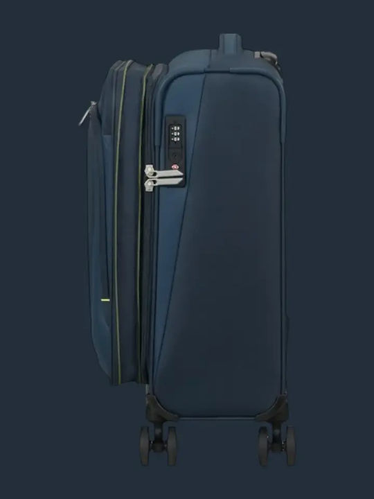 American Tourister Spinner Куфар за Пътуване Кабинен Син с 4 Колела Височина 55см