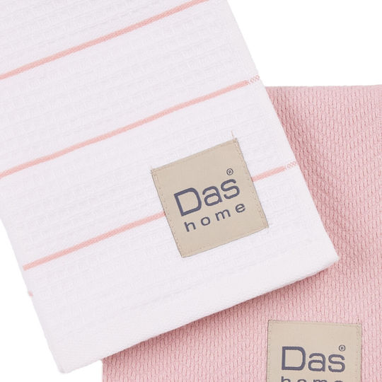 Das Home Hand Towel 0828 30x50cm 0828 Pink White 2 Pieces