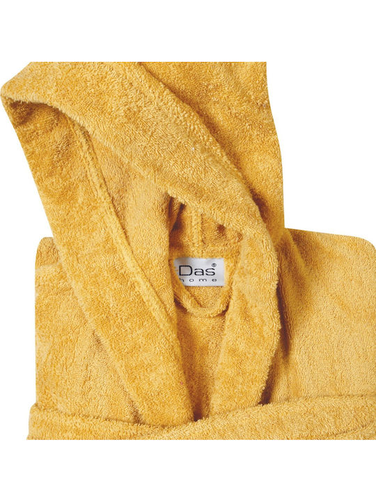 Das Home Casual Μπουρνούζι με Κουκούλα Ochre 430gr/m²