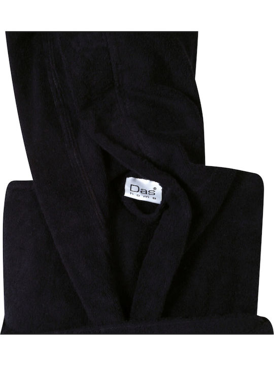 Das Home 5910 Halat de baie cu Glugă Negru 430gr/m²