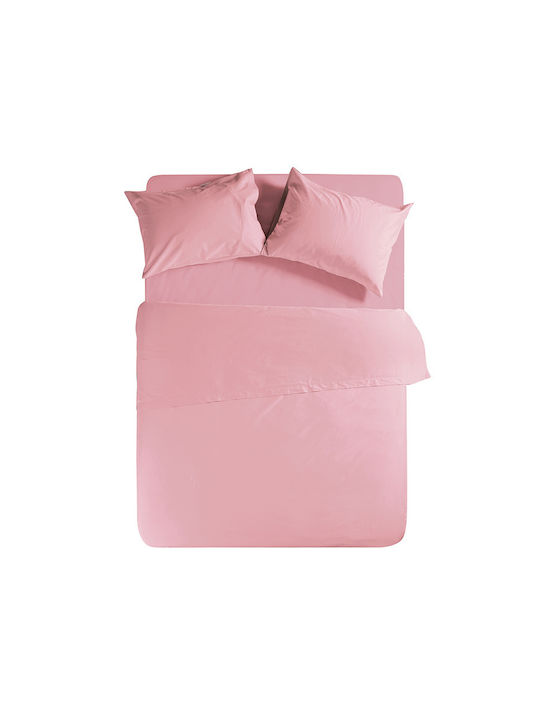 Nef-Nef Homeware Sheet for Single Bed with Elastic 100x200+30cm. Basic Terracotta