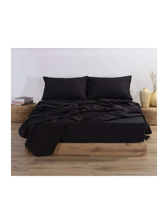 Nef-Nef Homeware Basic Σεντόνι Μονό με Λάστιχο 100x200+30εκ. Light Blue