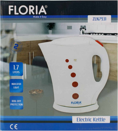 Zilan Floria Βραστήρας 1.7lt 2200W Λευκός