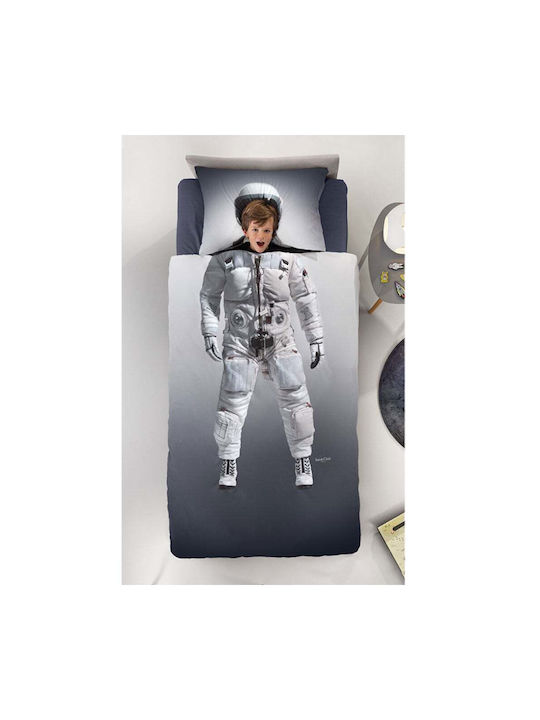 Saint Clair Set Cearceafuri Pentru Copii Single Space Gri 170x250cm